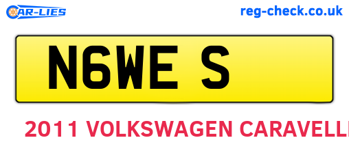 N6WES are the vehicle registration plates.