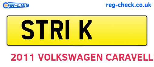 STR1K are the vehicle registration plates.