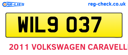 WIL9037 are the vehicle registration plates.