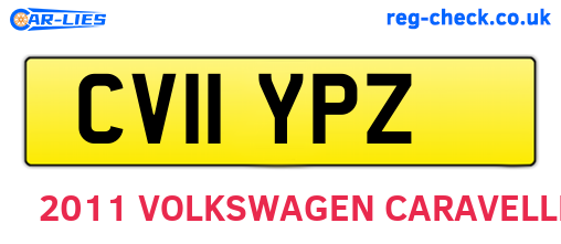 CV11YPZ are the vehicle registration plates.