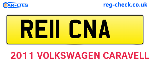RE11CNA are the vehicle registration plates.