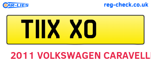 T11XXO are the vehicle registration plates.