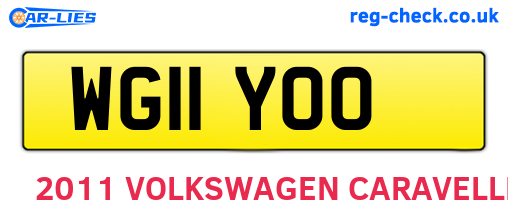 WG11YOO are the vehicle registration plates.