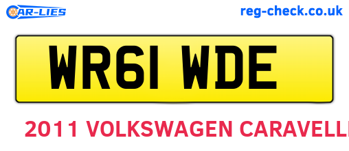 WR61WDE are the vehicle registration plates.