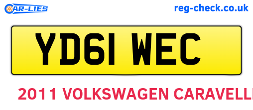 YD61WEC are the vehicle registration plates.