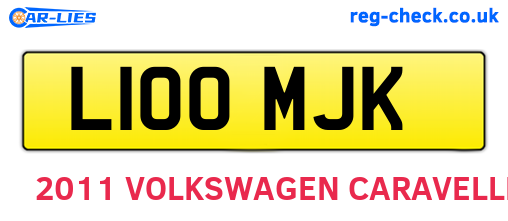 L100MJK are the vehicle registration plates.