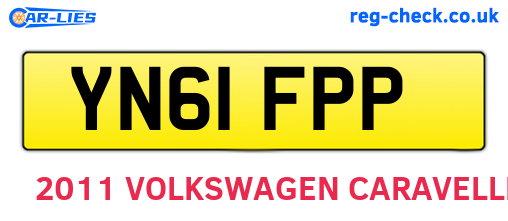 YN61FPP are the vehicle registration plates.