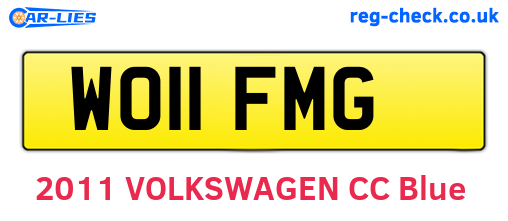 WO11FMG are the vehicle registration plates.