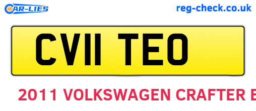 CV11TEO are the vehicle registration plates.