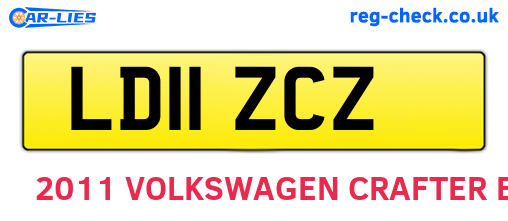 LD11ZCZ are the vehicle registration plates.