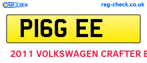 P16GEE are the vehicle registration plates.