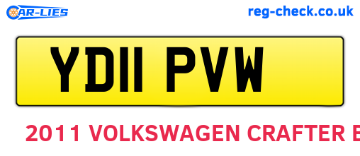 YD11PVW are the vehicle registration plates.