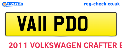 VA11PDO are the vehicle registration plates.