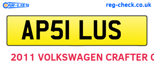 AP51LUS are the vehicle registration plates.