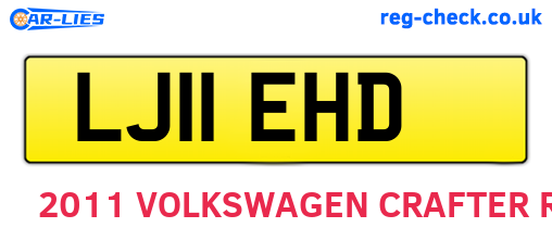 LJ11EHD are the vehicle registration plates.