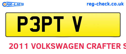 P3PTV are the vehicle registration plates.