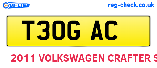 T30GAC are the vehicle registration plates.