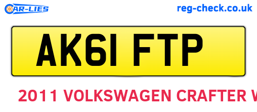 AK61FTP are the vehicle registration plates.