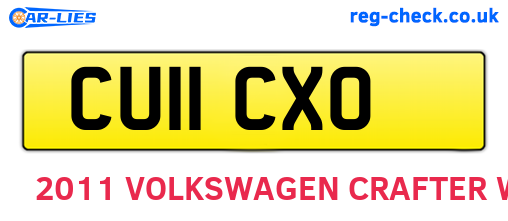 CU11CXO are the vehicle registration plates.