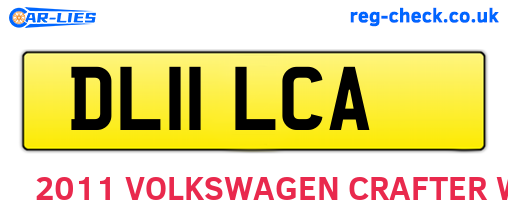 DL11LCA are the vehicle registration plates.