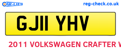 GJ11YHV are the vehicle registration plates.
