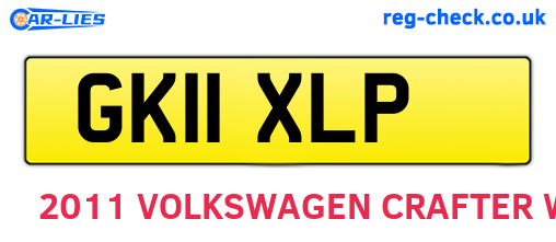 GK11XLP are the vehicle registration plates.