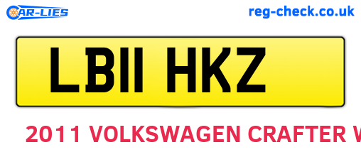 LB11HKZ are the vehicle registration plates.