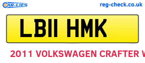 LB11HMK are the vehicle registration plates.