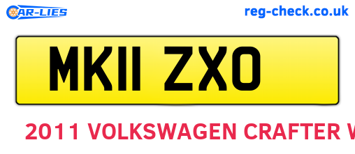 MK11ZXO are the vehicle registration plates.