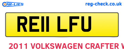 RE11LFU are the vehicle registration plates.