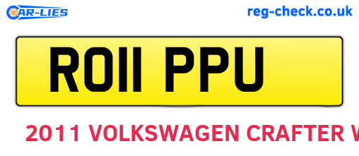 RO11PPU are the vehicle registration plates.