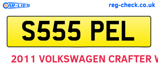S555PEL are the vehicle registration plates.