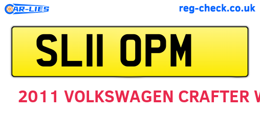SL11OPM are the vehicle registration plates.