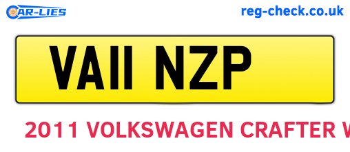 VA11NZP are the vehicle registration plates.