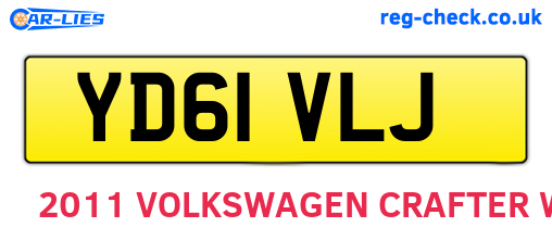 YD61VLJ are the vehicle registration plates.