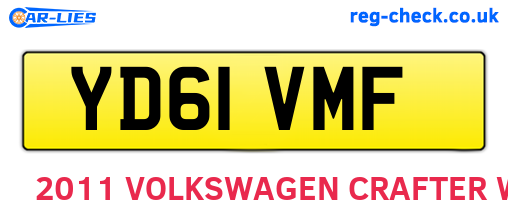 YD61VMF are the vehicle registration plates.