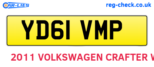 YD61VMP are the vehicle registration plates.