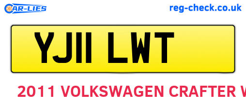 YJ11LWT are the vehicle registration plates.