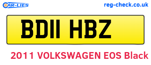 BD11HBZ are the vehicle registration plates.