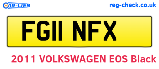 FG11NFX are the vehicle registration plates.