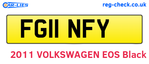 FG11NFY are the vehicle registration plates.