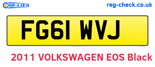 FG61WVJ are the vehicle registration plates.
