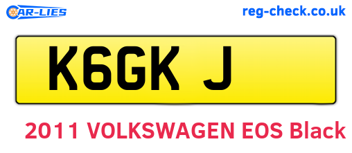 K6GKJ are the vehicle registration plates.