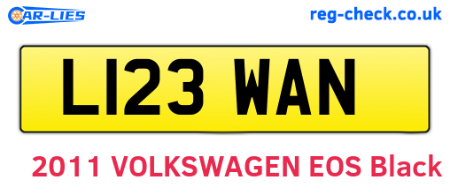 L123WAN are the vehicle registration plates.