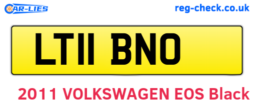 LT11BNO are the vehicle registration plates.
