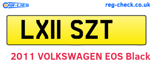 LX11SZT are the vehicle registration plates.