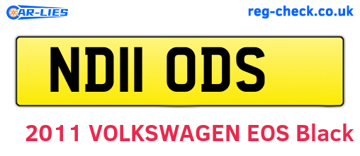 ND11ODS are the vehicle registration plates.