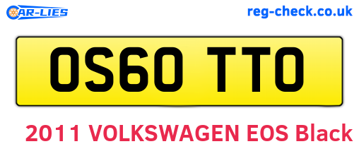 OS60TTO are the vehicle registration plates.