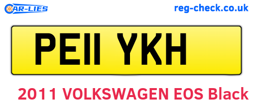 PE11YKH are the vehicle registration plates.