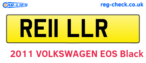 RE11LLR are the vehicle registration plates.
